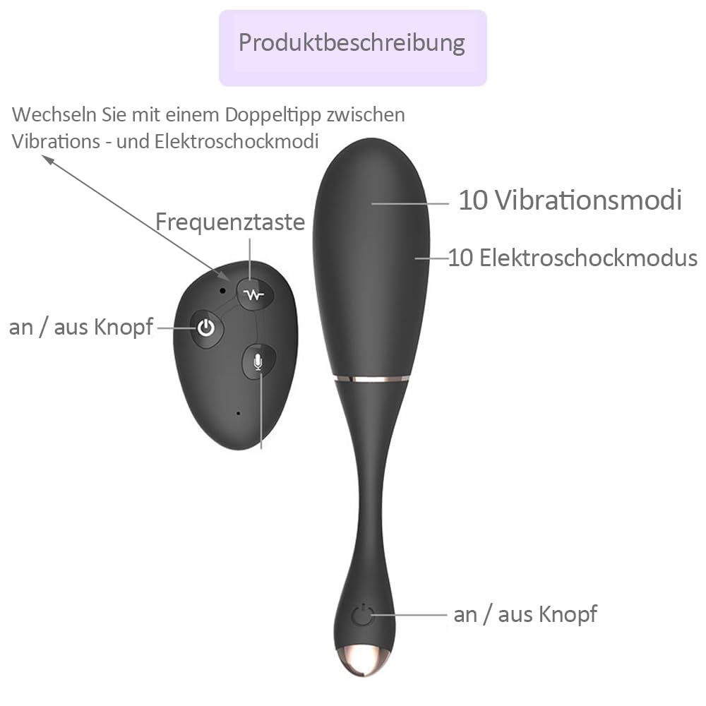 Elektrischer Schock Springen Ei Vibrator Sex toys mit Mehrfrequenz Vibratoren + Elektroschock Funktion & Fernsteuerfunktion SM G-punkt E-stim Vibration Sexspielzeug für Frauen Paare