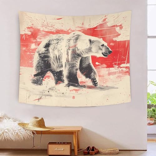 Couverture murale ours marron pour creer un coin lecture cosy dans la chambre