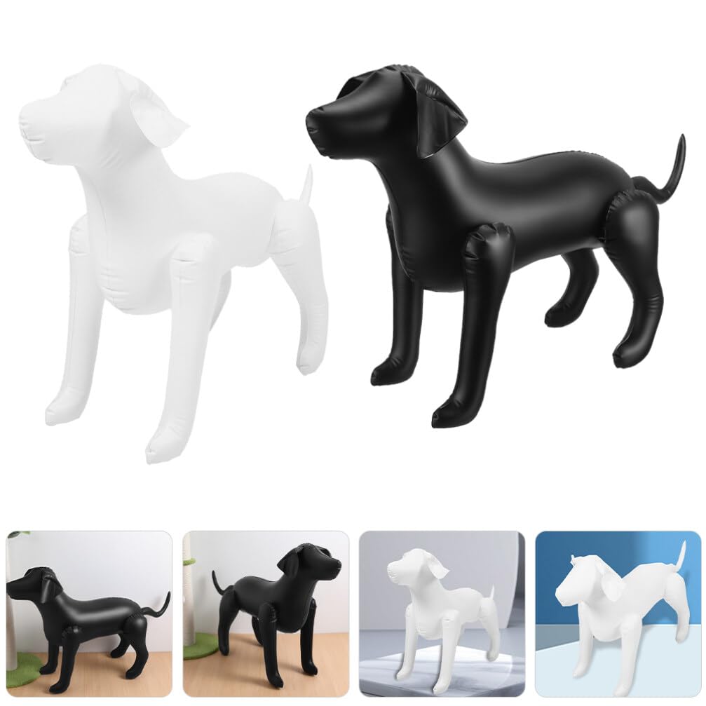 Happyyami Lot De 2 Mannequins Gonflables pour Chiens Debout 31.50X22.05X11.42 Pouces Mannequin pour Chien Présentoir Vêtements pour Chiens Modèle D'Affichage pour Animalerie
