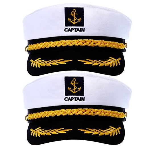 SATINIOR 2 Pieces Yacht Captain Hat Navy Sailor Ship Cap for Kids (Square Sign)