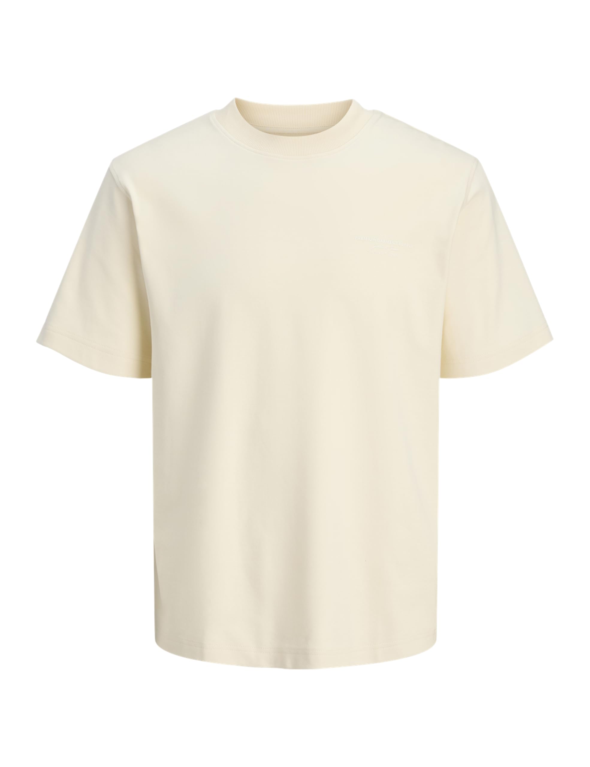 JACK & JONES Jprblachad Branding SS Crew Neck Tee Sn, Cloud Cream, S