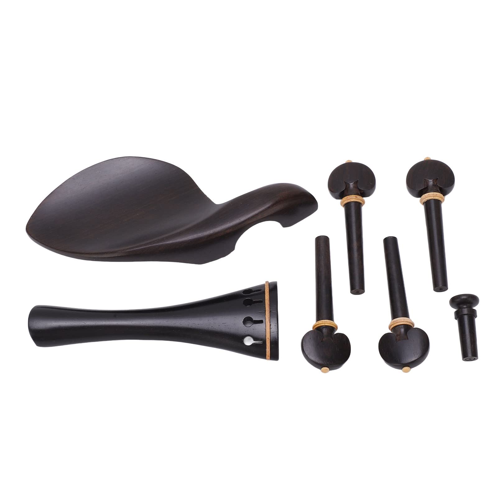 Piezas de Violín, Juego de Accesorios de Violín Antimanchas Duraderos, ébano y Boj, Calidad de Sonido Perfecta para Amantes de la Música para Regalo