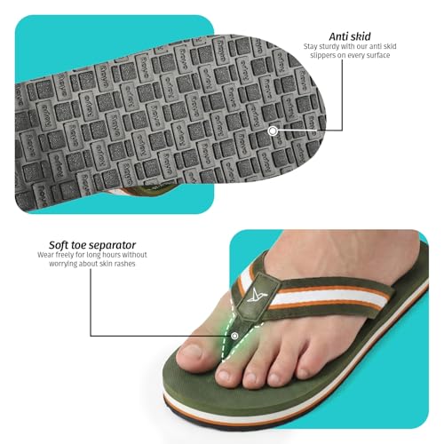 Image of YOHO Bubbles Men Ortho slippers | Soft comfortable and stylish flip flop slippers for Men in exciting colors |Lightweight | Anti Skid | Daily Use Chappal