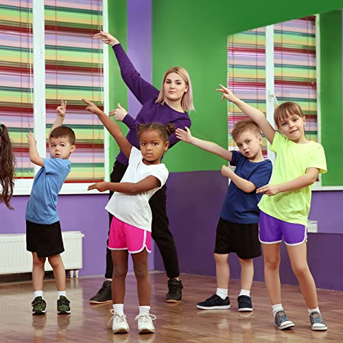 Resinta 4 Packs Girls Running Shorts Quick Dry Kids Athletic Shorts Polyester Active Shorts Workout Dolphin Shorts #TOP5