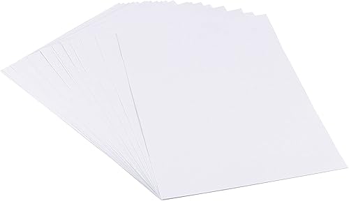 Miniatura 6 de 200 hojas de papel de cartulina blanco de 8.25 x 11.5 pulgadas, papel de impresora de tarjetas de 6.35 oz/m² para proyectos de manualidades en casa,