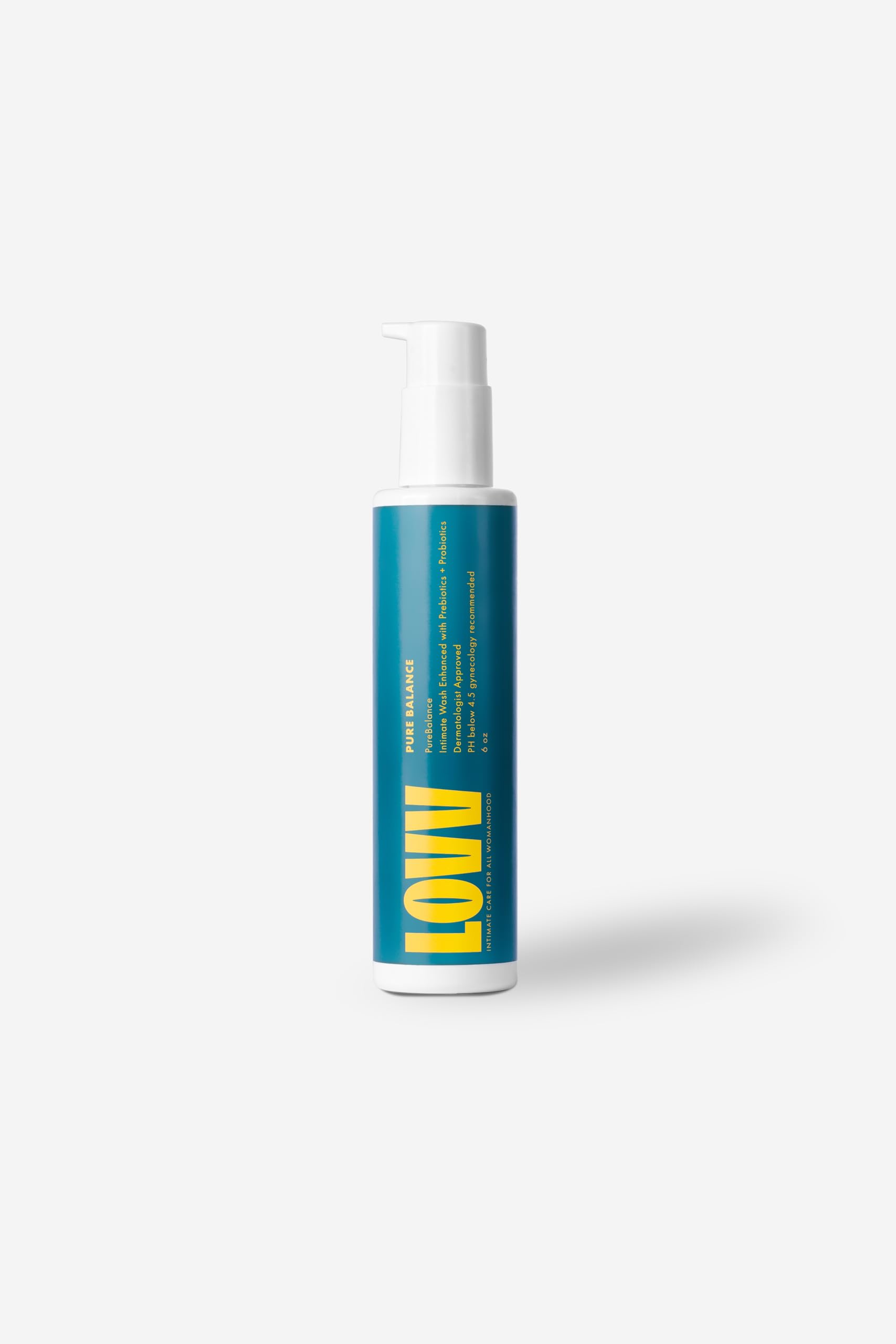 LOVV PureBalance Intimate Cleanser – pH 4.5, Gyno-Recommended with Hyaluronic Acid, Aloe Vera & Probiotics. Gentle, Fragrance-Free Formula for Odor Neutralizing & Daily Freshness