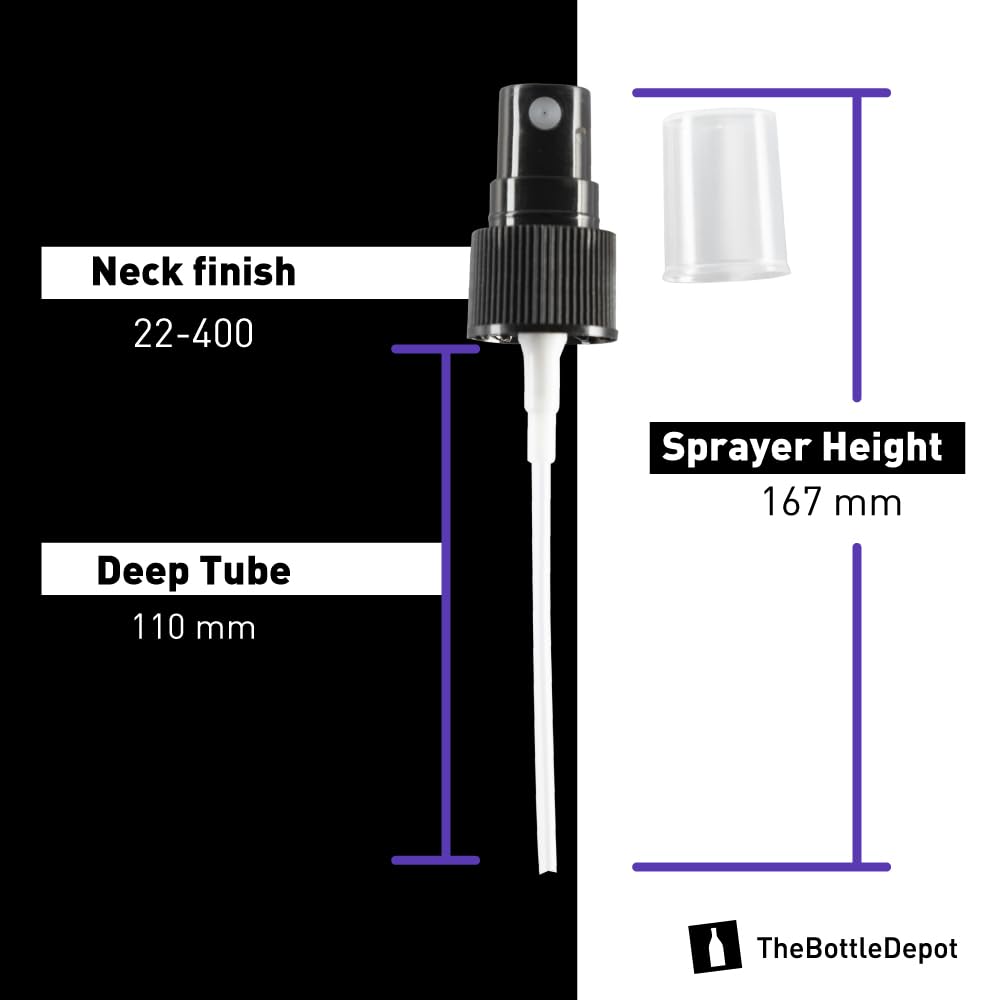 The Bottle Depot 7 Colors Available Bulk 12 Pack 4 oz Black Glass Bottles With Spray; Wholesale Quantity for Essential Oils, Serums with Pretty Frosted Finish to Protect and Preserve Quality