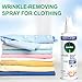 Wrinkle Releaser Spray, Wrinkle Free Fabric Refresher Spray, Stain Remover Kit, Smooths Wrinkles on Clothes Without Ironing, Instant Odor Eliminator, Fabric Refresher (250ml)