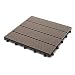 Produktbild SAM Terrassen-Fliese WPC Kunststoff, Einzel-Klickfliese, Farbe Schoko, Garten, Balkon Bodenbelag mit Drainage