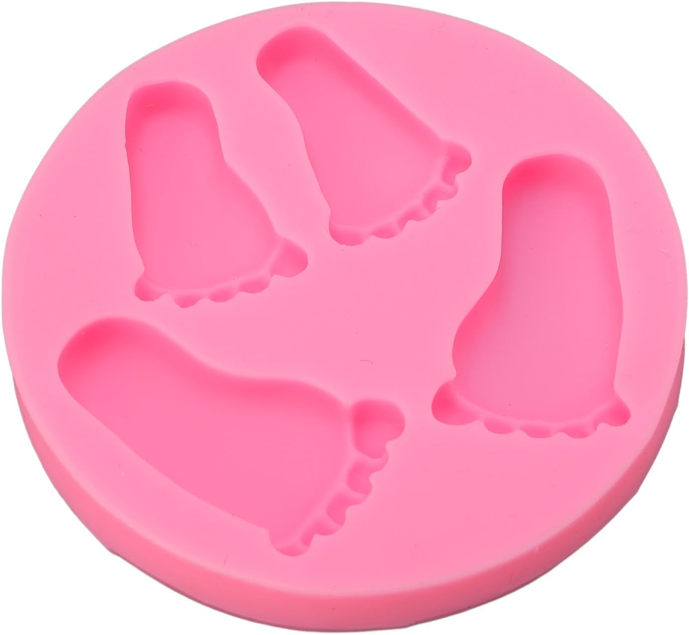 EMUKOEP Silicone Mould Plate for Baby Feet, Heat for Chocolates, Sweets, Desserts, Cakes, Pudding, Fruit Cakes with Wide Compatibility, Versatile Use