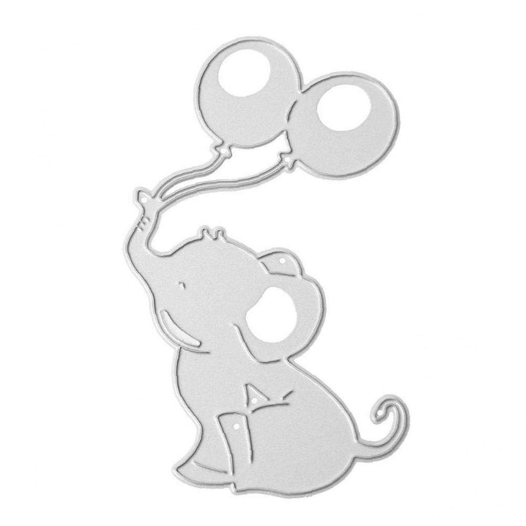 Lankater Elephant Cutting Dies Stencils Diy Scrapbooking Embossing Template For Baby Shower Decoration