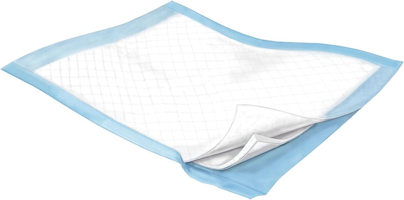 Cardinal Health™ Wings™ Plus Underpad, 23" x 36" (58.4 cm x 91.4 cm), Maximum Protection, Disposable Bed Pads, Adults, Elderly, Kids, Heavy Absorbency - Case of 75