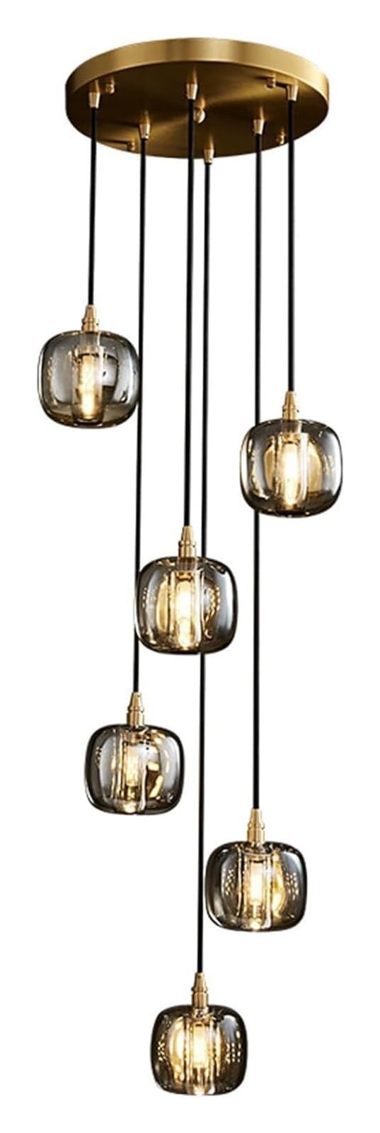 KXEcoLife Chandelier, Ceiling Long Chandeliers Compatible with High Ceilings, Crystal Pendant Light,Kitchen Light
