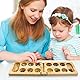 Meanju Steinchenspiel Lernspielzeug, Kala-ha Spiel,Mancala Brettspiel mit klappbarem,Edelstein Match Schach,Steinchenspiel Holz mit Steinen Strategisches Steinchenspiel für Kinder Erwachsene