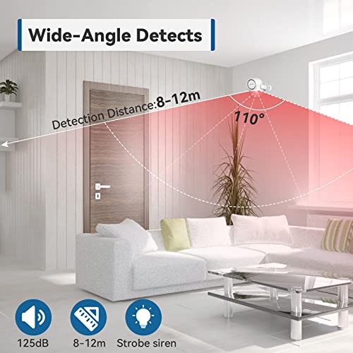 Cpvan Motion Sensor Alarm Indoor, Wireless Security Motion Detector Alarm With Siren (125Db, 40Ft Pir Detector, 328Ft Remote Control), Portable Door Chime Bell Alert For Home Garage Shed Shop #TOP4