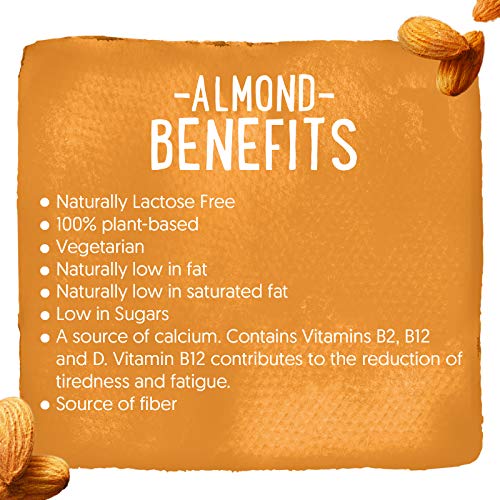 Alpro 1L Mandeldrink geröstet, vegan & laktosefrei, fett- und zuckerarm, mit Calcium und Vitaminen (Packung mit 4)