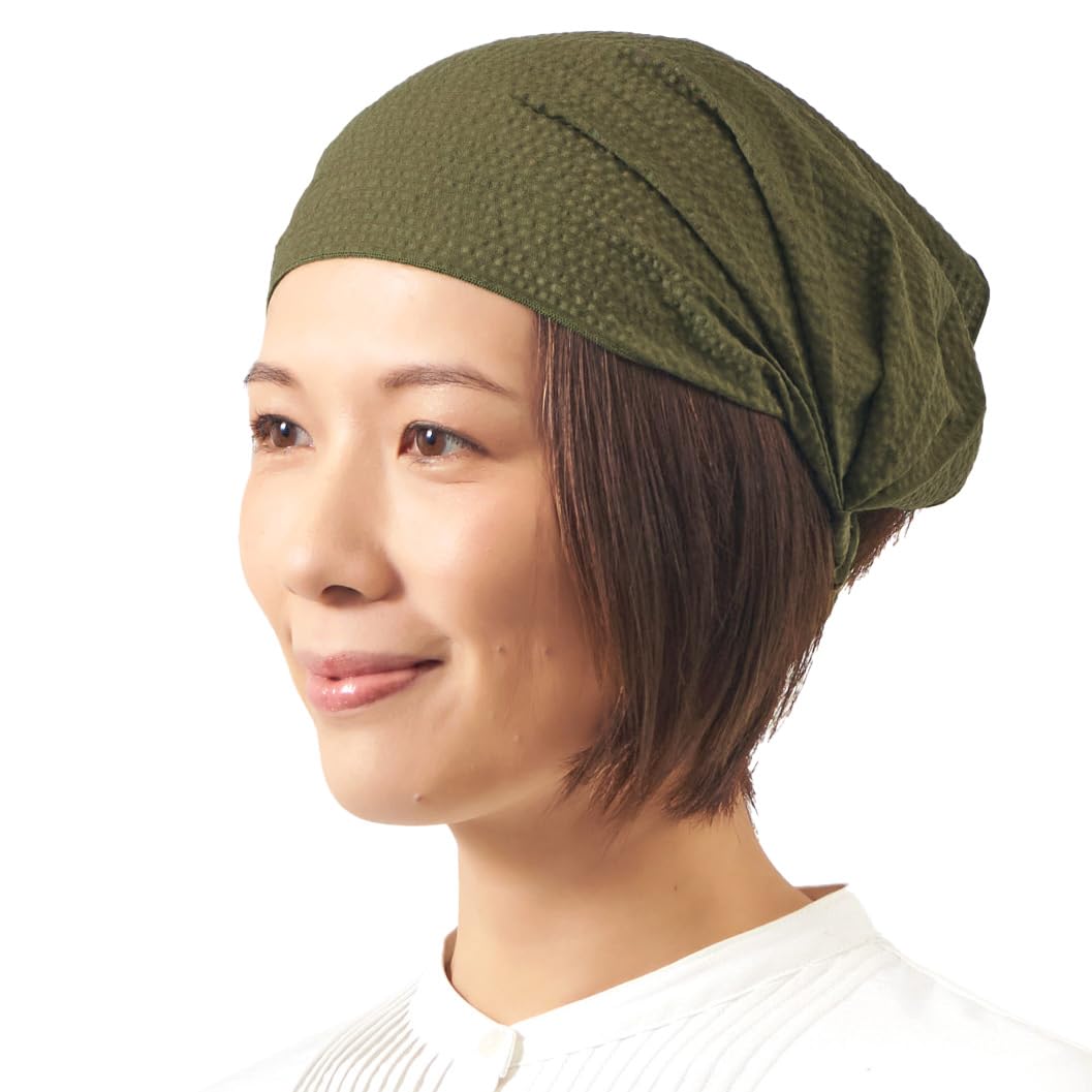 Charm Men's Khaki 100% Cotton Bandana Head Scarf For Wo, Headband, Lightweight Ren Faire Hair Band Made In Japan Medium