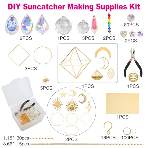 image for HYBEADS DIY Suncatchers, 400 pcs Sun Catchers Making Supplies Kit Art 