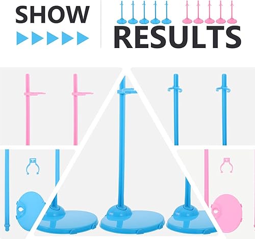 Miniatura 7 de HEALLILY Soporte de muñeca de plástico, 30 piezas, soporte para muñeca, soporte de exhibición de figura de acción, soportes de muñeca transparentes,