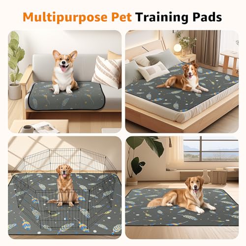 Image of Washable Pee Pads for Dogs: 2 Pack Reusable Puppy Pads, Reusable Pee Pads Waterproof & Leakproof Puppy Pad, Non-Slip Whelping Pee Pads & Potty Training Pad for Floor, Playpen,Crate, Couch, 36x36 Inch