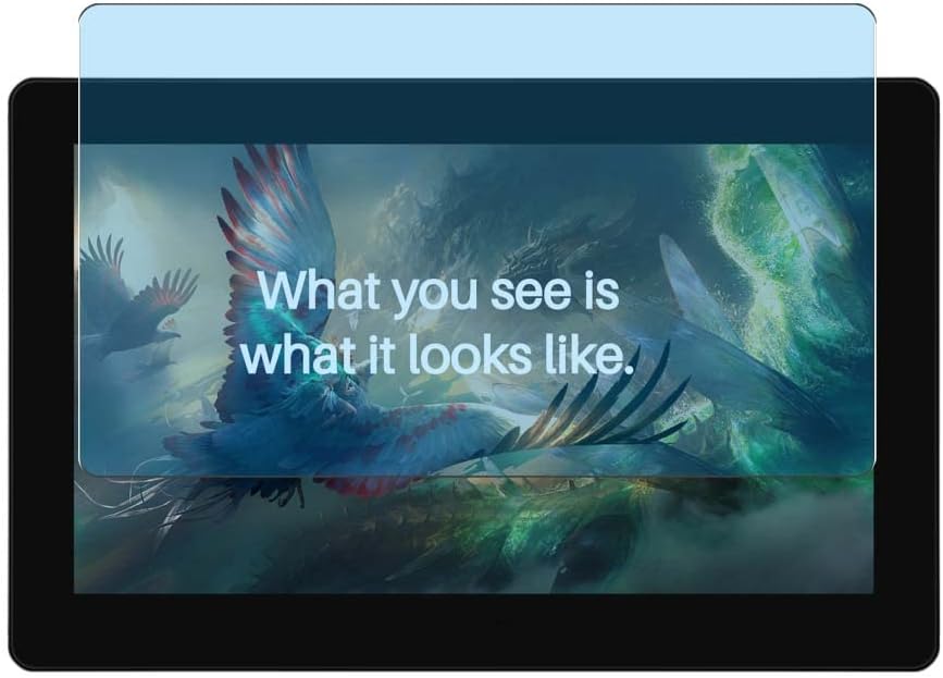 Anti Blue Light Tempered Glass Screen Protector Film, compatible with HUION Kamvas Pro 16 Plus GT1562 Graphics Drawing Tablet 15.6" (Active Area Cover Only) Protective Protectors Guard