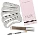Le Emilie Eyebrow Gel Kit with Dual Edge Spoolie Brush Applicator and Five Custom Shape Brow Stencil, Waterproof and Smear Proof Formula, Black/Brown