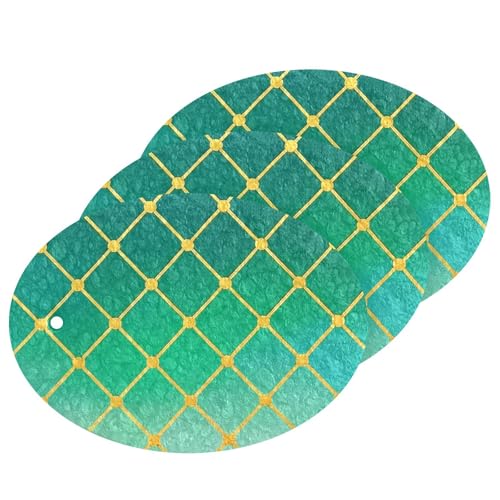 Gold Grid - Esponjas absorbentes para platos, multiusos, decorativas, para lavar platos, para limpiar sartenes de cocina, vajilla y utensilios de cocina antiadherentes (3 unidades)