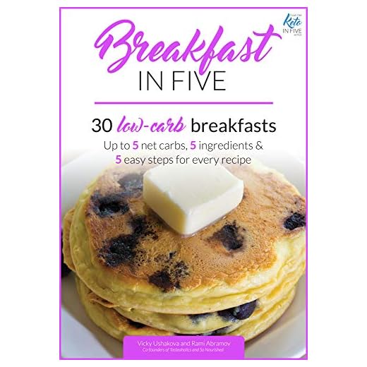 Breakfast in Five: 30 Low Carb Breakfasts. Up to 5 net carbs, 5 ingredients & 5 easy steps for every recipe. (Keto in Five Book 1)