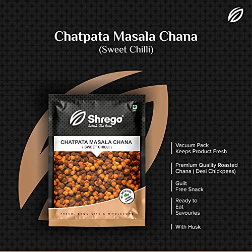 Image of SHREGO Chatpata Masala Roasted Bhuna Chana, Sweet Chilli, Snacks & Namkeen (300 Gm)