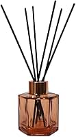 FRASCO PARA DIFUSOR DE VIDRO DECORATIVO C/VARETAS 90ML 20CM (GOLD ROSE)