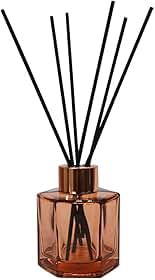 FRASCO PARA DIFUSOR DE VIDRO DECORATIVO C/VARETAS 90ML 20CM (GOLD ROSE)