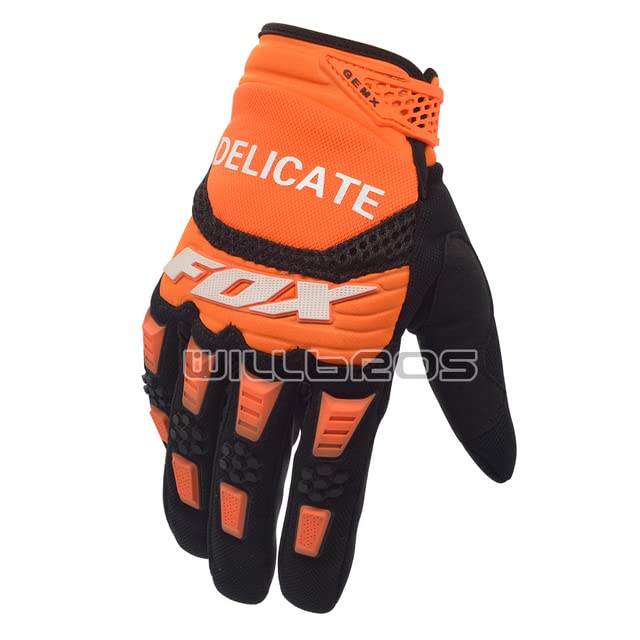 AEPRO - MX Pawtector Gloves Cylcing MotoCROSSs Motorcycle Dirt Bike MTB DH Race Gloves (Orange XL)