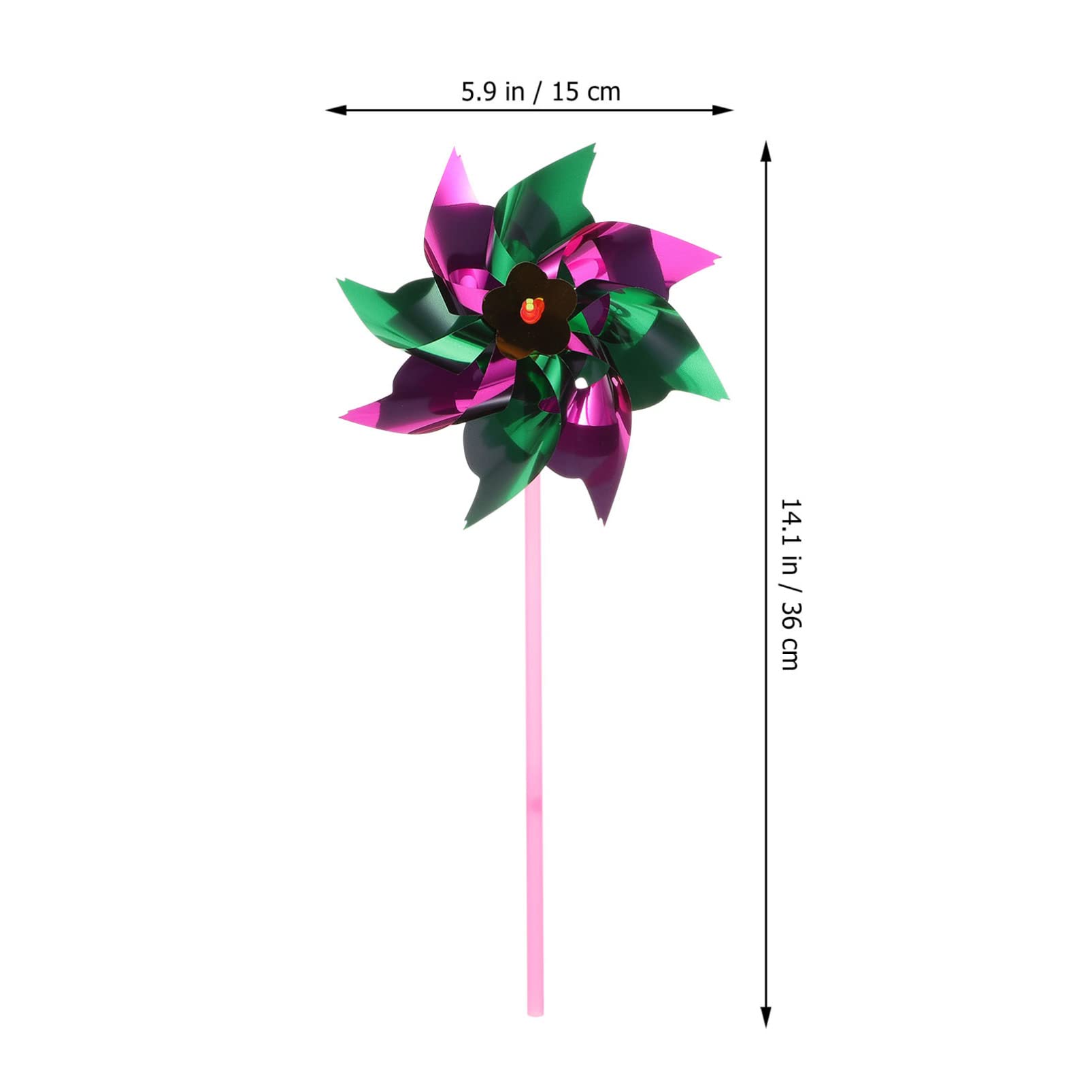 Kisangel Garden Pinwheels Decor 100pcs Boys and Girls Windmill Toys DIY Paper Wind Wheel for Parties Random Color