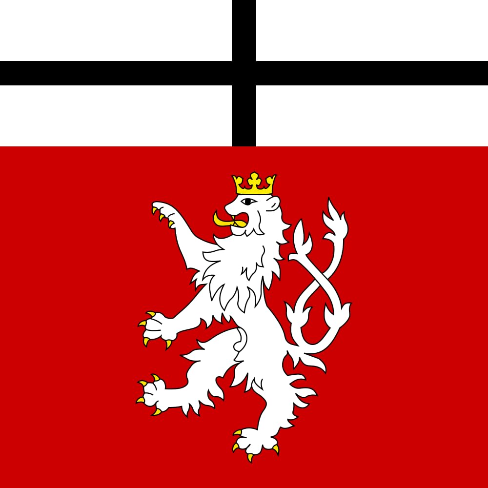 Drapeau Königsberg de 1,35m² réplique historique fidèle pour reconstitutions d'époque