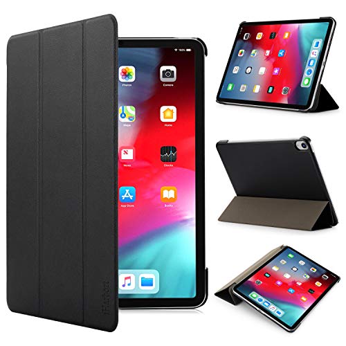 iHarbort iPad Pro 11 2018 Coque Étui Housse - Ultra Mince Cuir Coque Case Cover pour iPad Pro 11 2018 Pouce avec la Fonction Sommeil/Réveil Auto, Noir