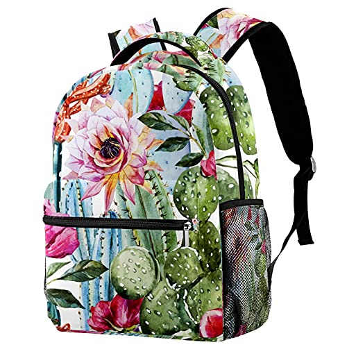 Sac à dos ordinateur portable imprimé fleurs et cactus : le cadeau idéal pour ados
