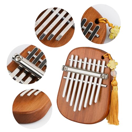 8 Key Thumb Piano, Mini Kalimba Thumb Piano, Portable Instrument Finger Piano, Finger Piano Solid Wood for Kids Adult Beginners - Image 3