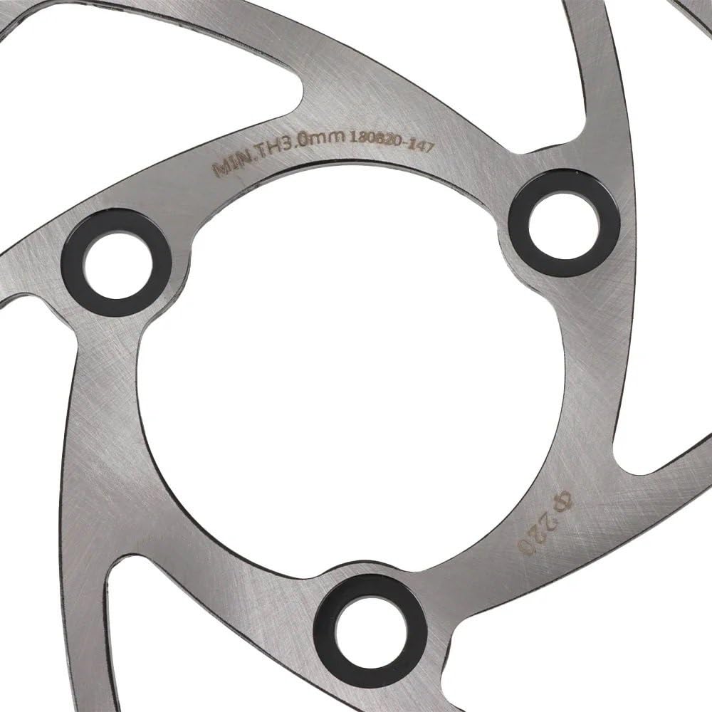 Disco freno anteriore Dischi freno anteriori e posteriori universali da 220 mm per moto scooter, 70 mm*3 fori, parti modificate Disco Freno