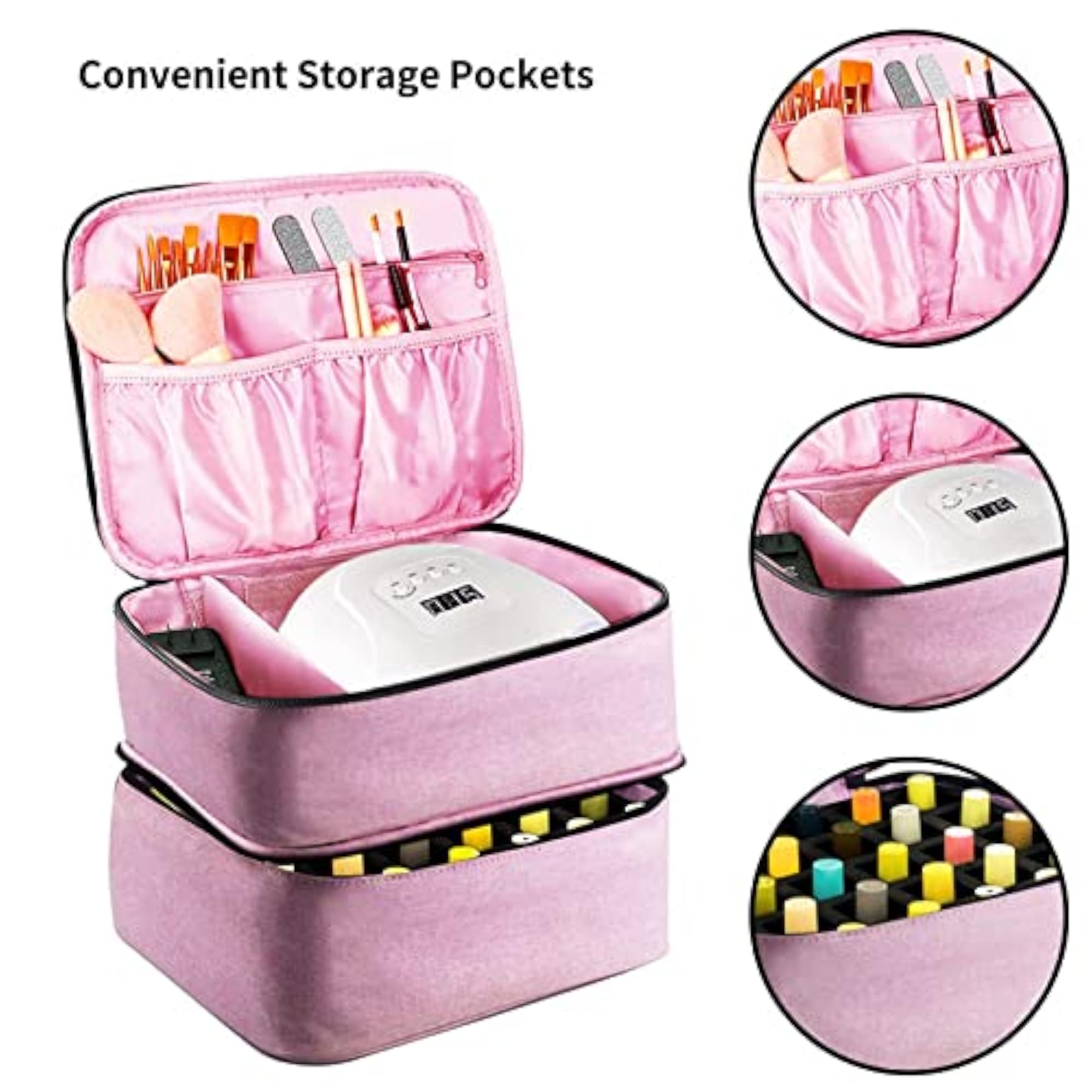 2Pcs Nail Polish Storage Bag for Manicure Sets