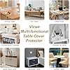 Vicwe 42x 72 Inch Clear Table Cover Protector,1.5 mm Thick Single-Sided ...