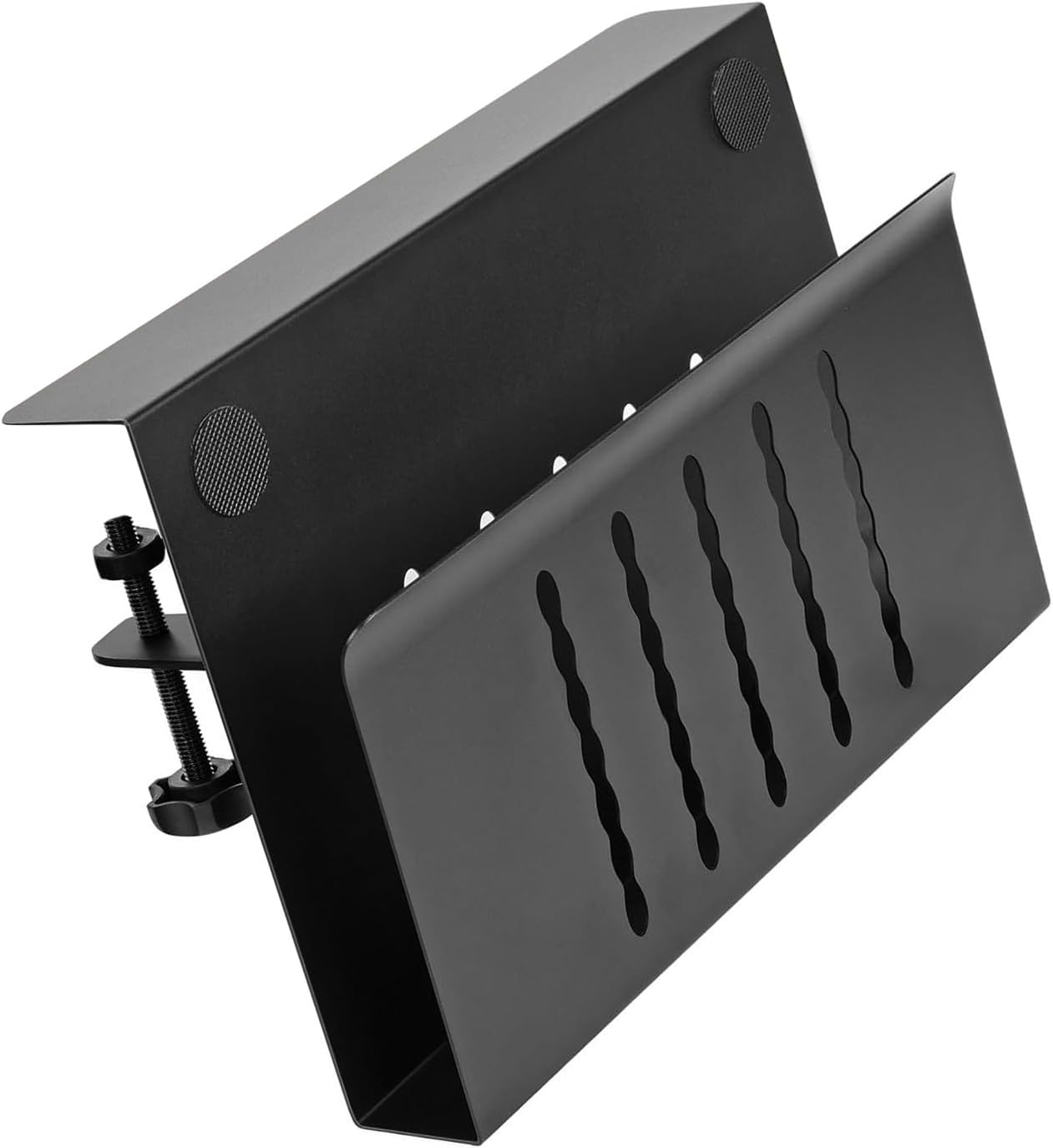 Versatility Aluminum Laptop Ergonomically Desk Side Mount Under Mount with Cooling Hole Steel Hanging Storage