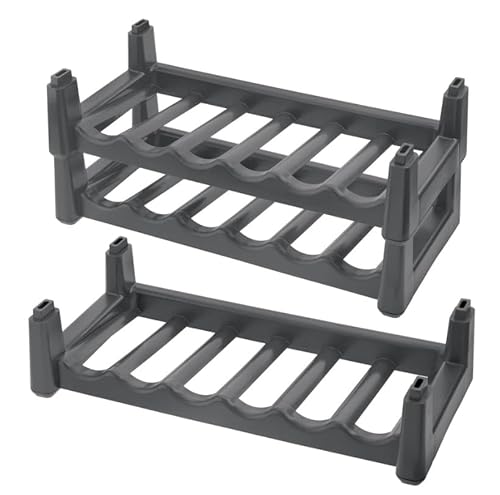 Cantinetta Portabottiglie in Plastica Cover Line Sovrapponibile 6 Posti Antracite 58 x 28 x 14 cm