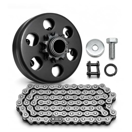 KRGUOD Centrifugal Clutch, Go Kart Clutch 3/4 Bore 10T with #40 41 420 Chain for Mini Bike, Go Kart, predator 212, Lawnmower and Honda GC GX 2-6.5HP Engine GC160 GC190 GX120 GX140 GX160 GX200.