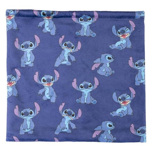 Braga Cuello de Stitch - Color Azul - Talla Única - Elaborada en 100% Poliéster - Diseño Estampado con Stitch - Producto Original Diseñado en España