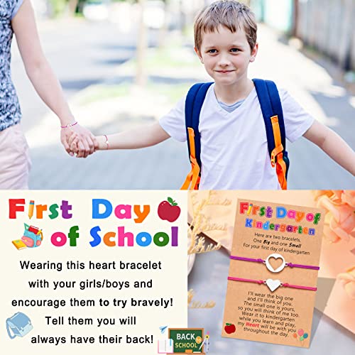 PINKDODO Back to School Gifts Mother Daughter Bracelet Set for 2 First Day of School Bracelet Mommy and Me Bracelets for Mother Daughter Girls Boys4