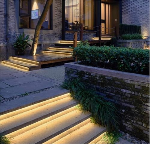 Nez d'escalier antidérapant alu avec profilé LED pour marches - 3