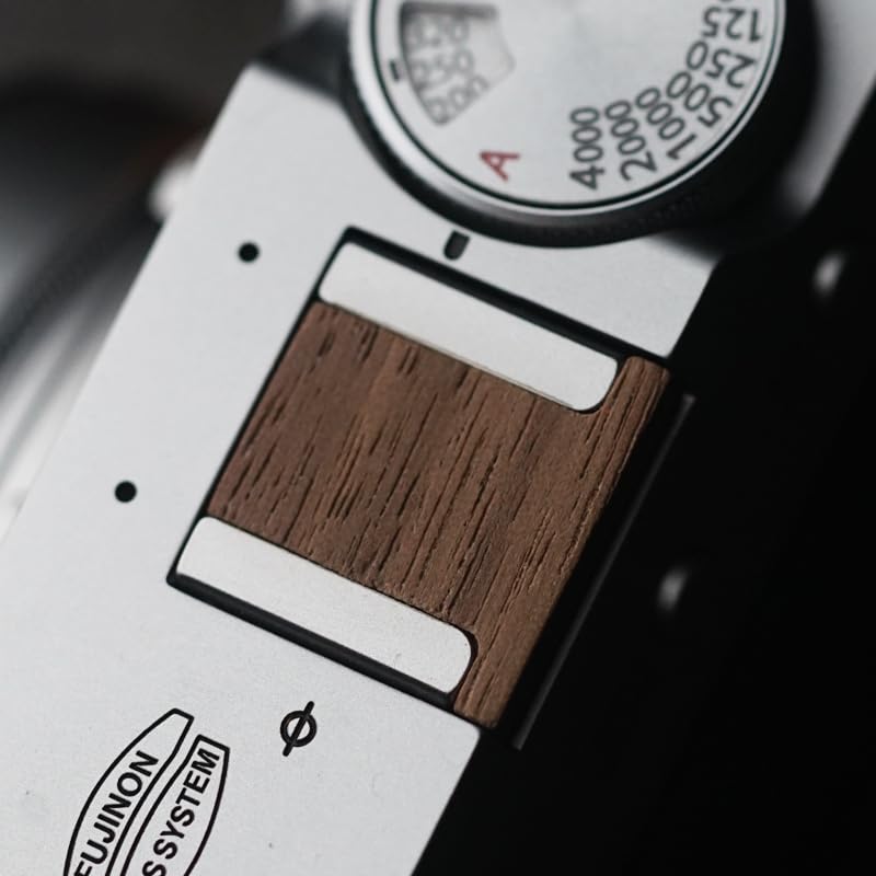DBZZ Wood Camera Hot Shoe Cover compatible with Fuji Xpro 3 X-Pro2 Xpro1 X100V X100F X100T X100S X100 X-E3 X-E2 X-E1 XT4 XT3 XT2 XT1 X30 X20 X10 XT30 X-T20 (walnut)