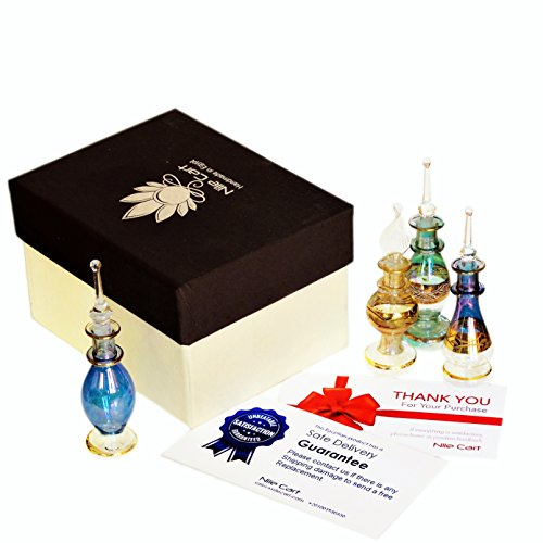 Egyptian Perfume Bottles Wholesale Set Of 12 Size 2” (5 cm) mouthblown