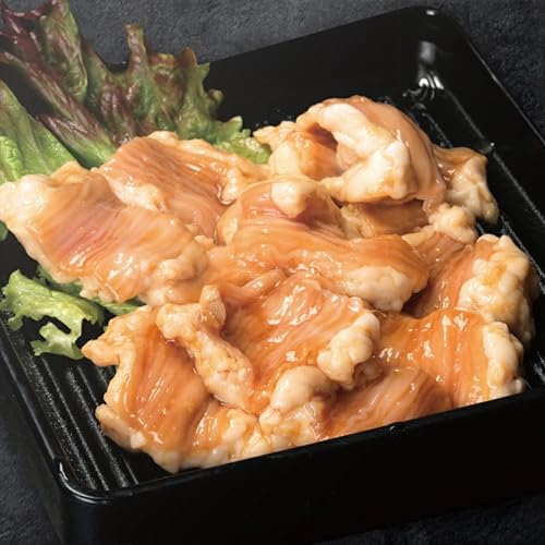 中庄谷フーズ 牛シマチョウ 焼肉用 タレ漬け 合計500g (250g×2袋) 牛肉 ホルモン 小分け 味付け 簡単調理 BBQ