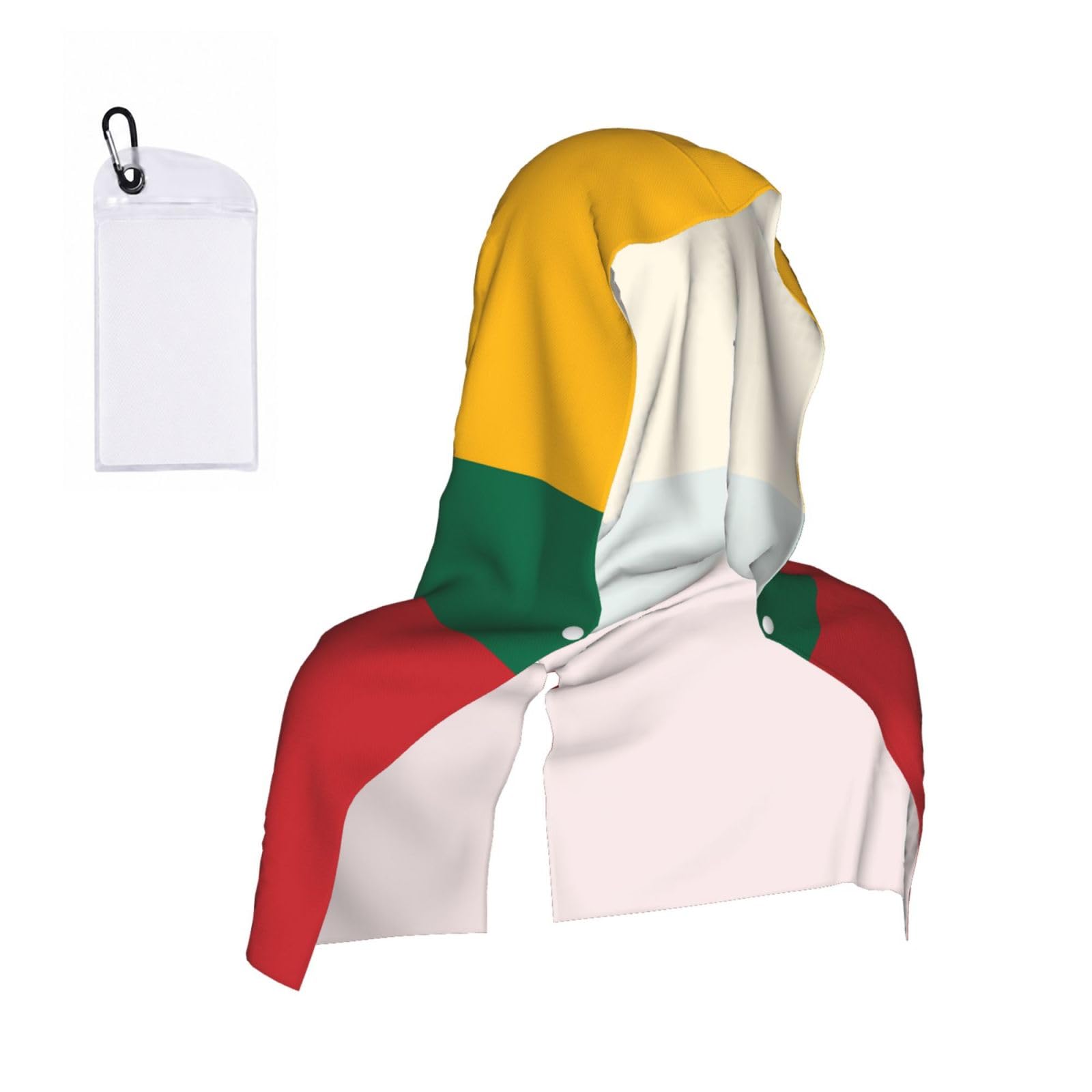 CNTDBU Flag of Lithuania Cooling Towel Hooded-Instant Chill Neck Cover for Sports, UV Cooling Rag for Running Gym